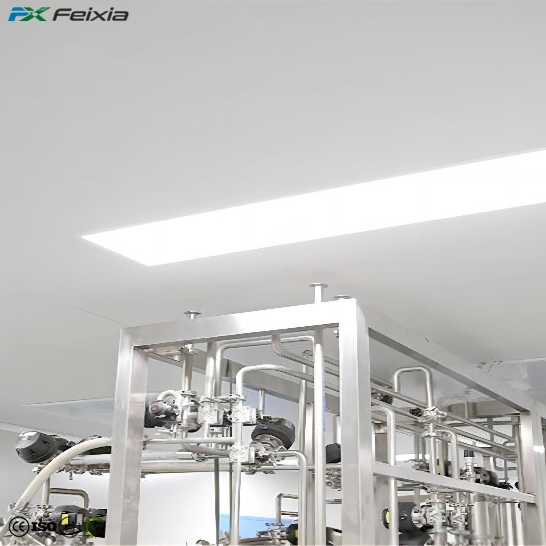 300*1200 LED Cleanroom Ceiling Panel Light For Modular Clean Room System Engineering Project