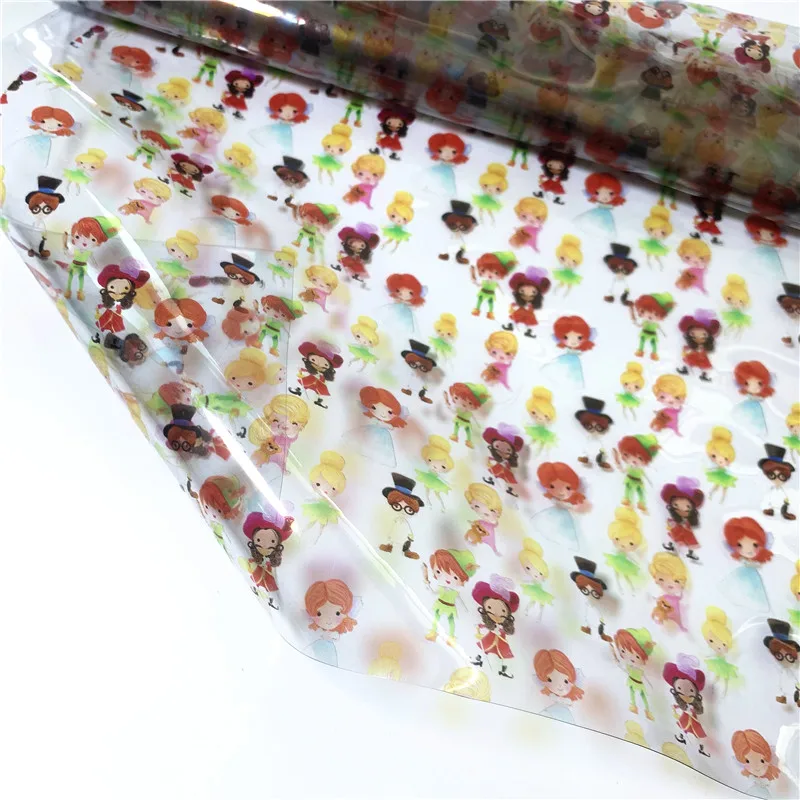 Mango 100%PVC Waterproof digital printing custom printed transparent clear plastic pvc fabric 0.5cm for Bags