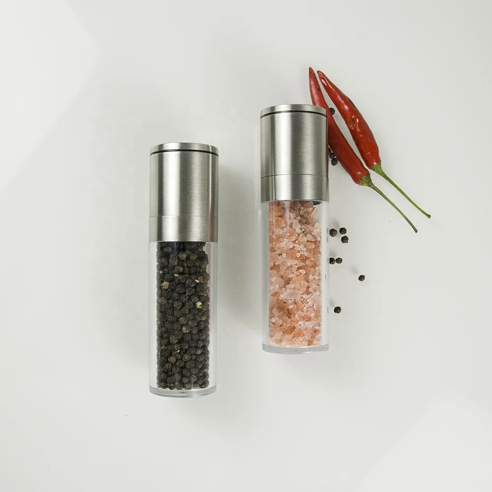 New Kitchenware Accessories Stainless Steel Salt and Pepper Mill Grinder With  Adjustable Coarseness Setting
