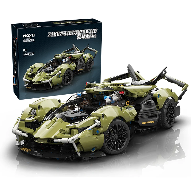 Конструктор MOYU технический MOC спортивный автомобиль конкурентоспособный с Legoing 847 шт. головоломка крупные частицы строительные блоки автомобиль