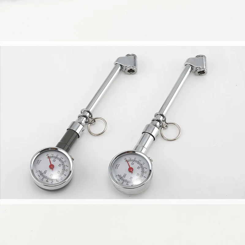 mini portable tyre tire air pressure gauge metal body dial tire gauge