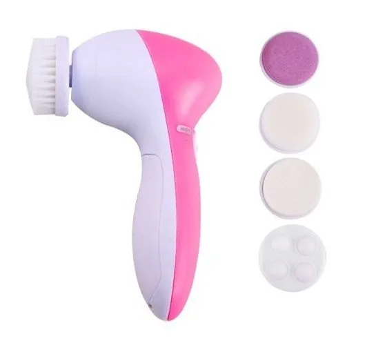 Men Beauty Exfoliator And Scrub Device Facial Brush  5 In 1 Face Cleansing Massager