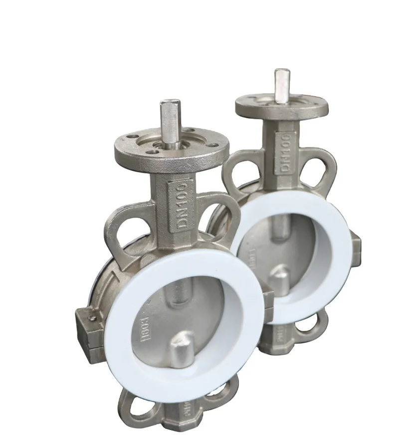 steam control Corrosion-resistant fluorine lined pneumatic butterfly valve