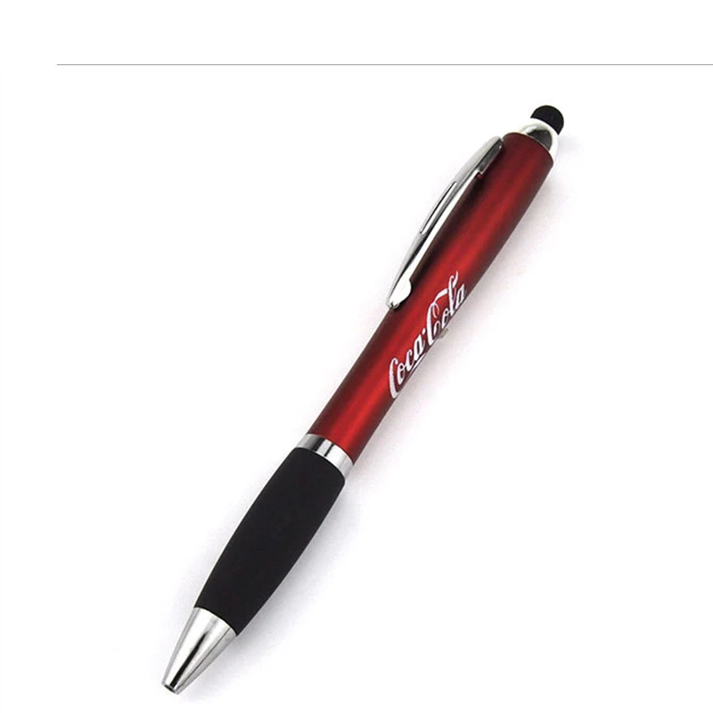 
OEM Led light up gift soft touch screen pen Custom logo promotional ballpoint ball pen with stylus 
