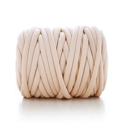 Hand Knitted Braid Chunky Knitting Yarn Giant Chunky Cotton Tube Yarn For Knot Pillow Blanket Pet House
