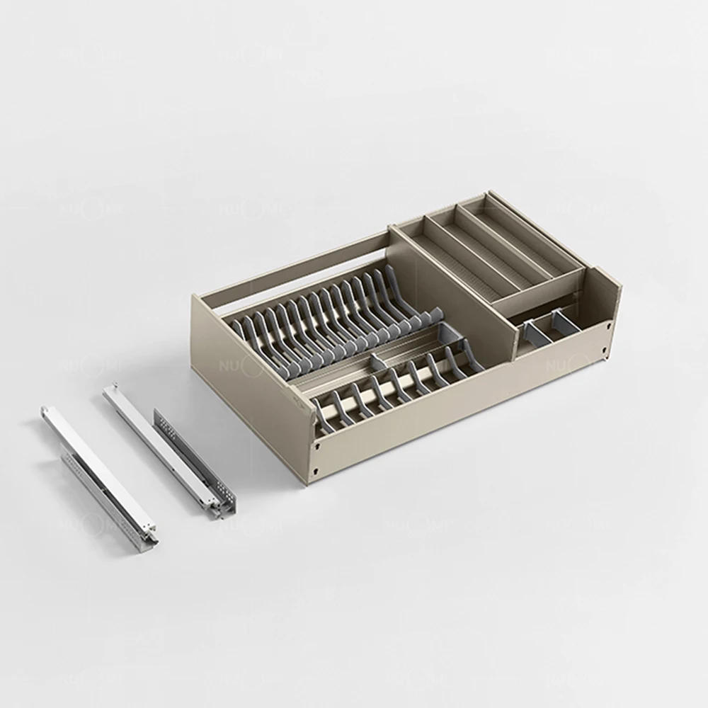 NUOMI Encanto cabinet pantry organizer Pull Out unit drawer Basket with inner cutlery  tray kitchen storage