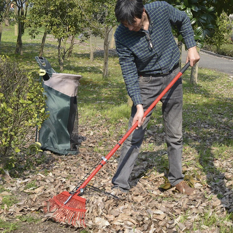 American market best-selling garden lawn rake, multi-tooth telescopic flat rake