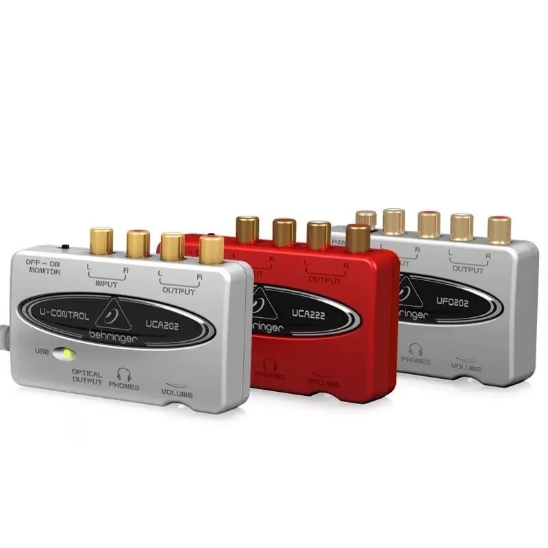 Behringers UCA202 компактный USB/аудио интерфейс со сверхнизкой задержкой 2 В/2 выхода с цифровой звуковой картой