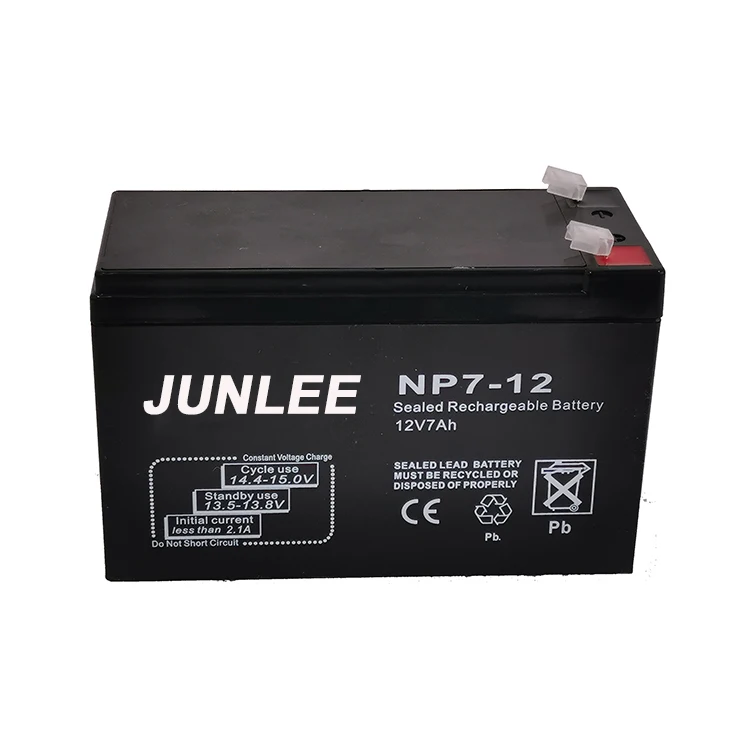 Junlee factory spill proof solar panel battery 07 ah deep cycle battery 12 volt small UPS energy system