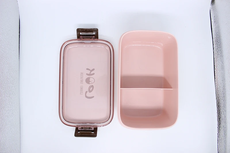 superior quality plastic material 2 compartment bpa free lunch box with compartment