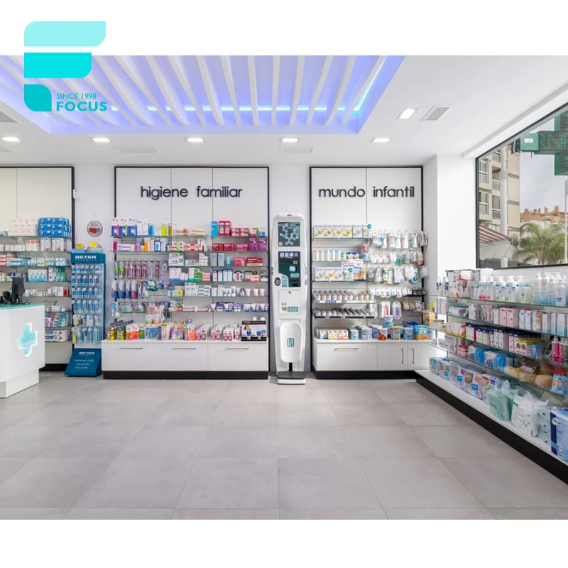 Retail Farmacia Cabinet Drugstore Pharmacy Interior Design Medical Store Furniture for Pharmacy Shop Fitting