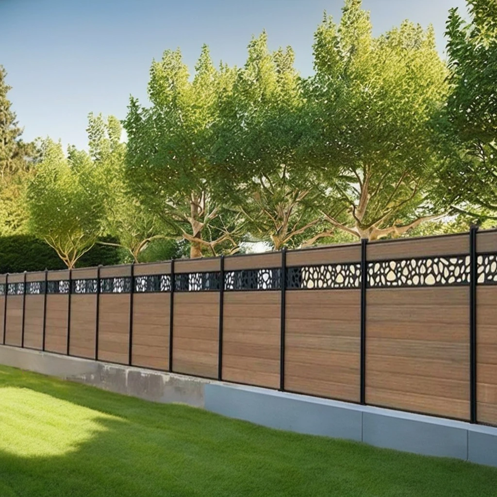 Hot Sale WPC Decking Outdoor Composite Fencing Board WPC Fence Panels Wood Plastic Composite Fence Panels