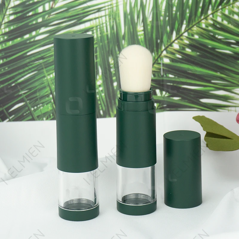 Loose Powder brush refillable powder container all-in-one Matte surface brush