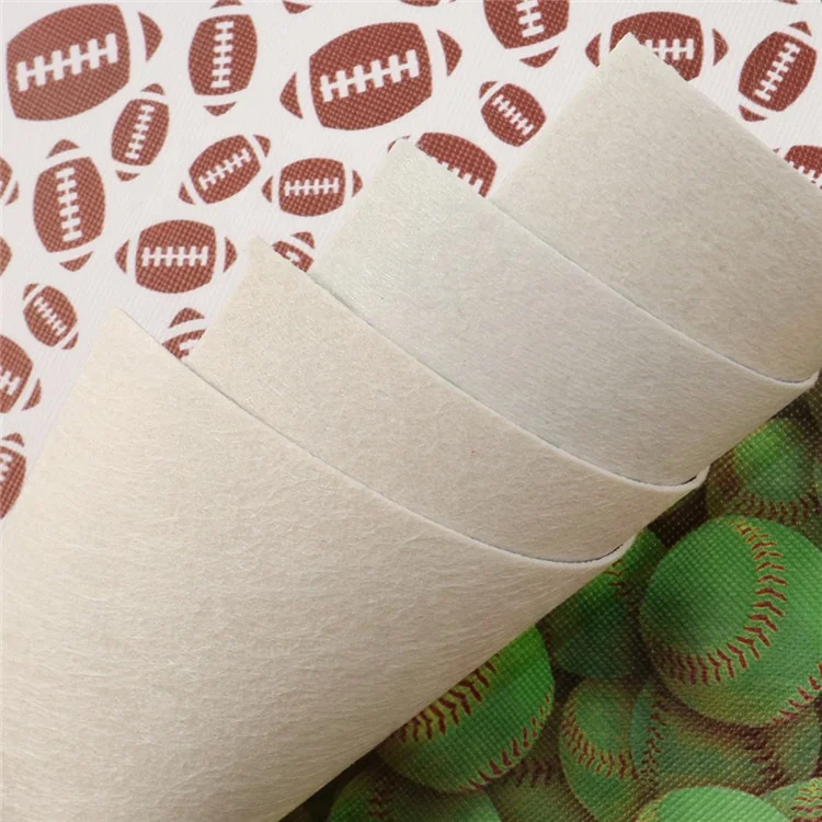 9pcs/set Custom Football Sports Printed Faux Synthetic Leather Sheets 80485