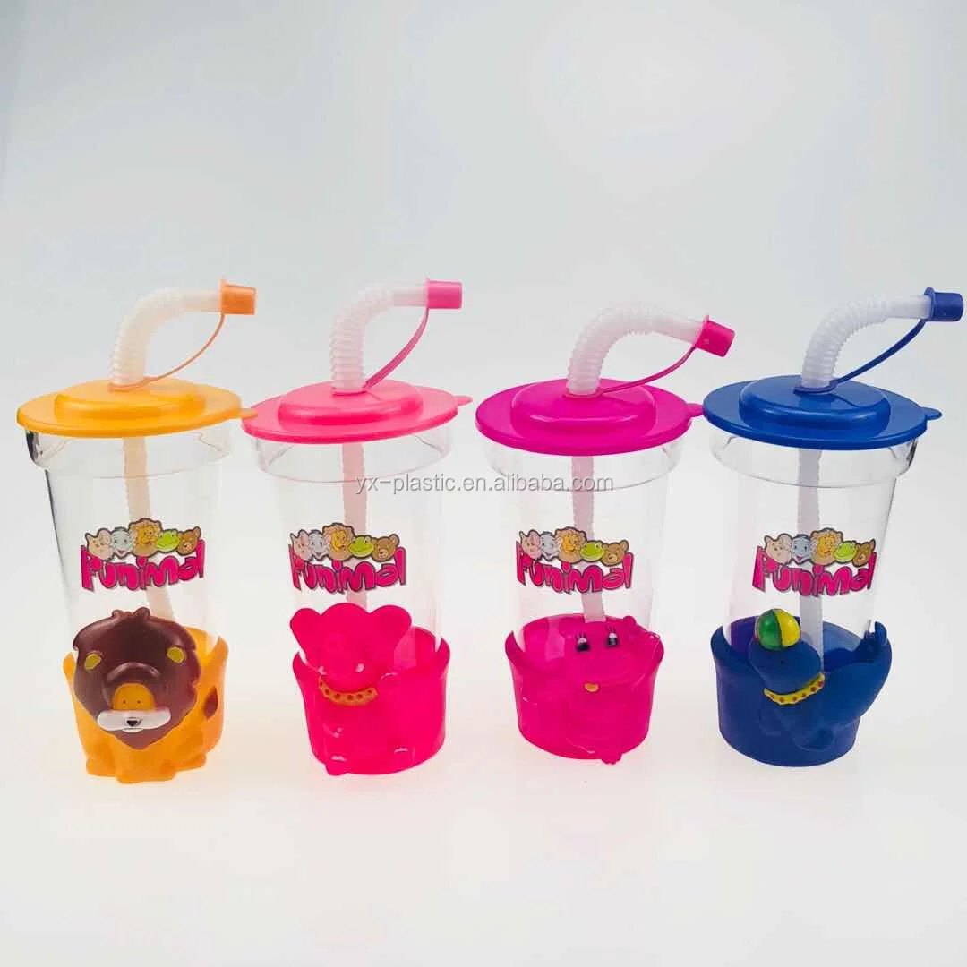 frog design hard plastic cartoon cups/mugs with lid for children