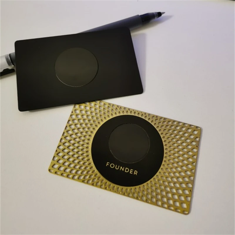 Индивидуальный Логотип Смарт металлических NFC визитная VIP лояльности карт класса люкс с покрытыем цвета чистого 24 каратного золота из нержавеющей стали карта подарочной