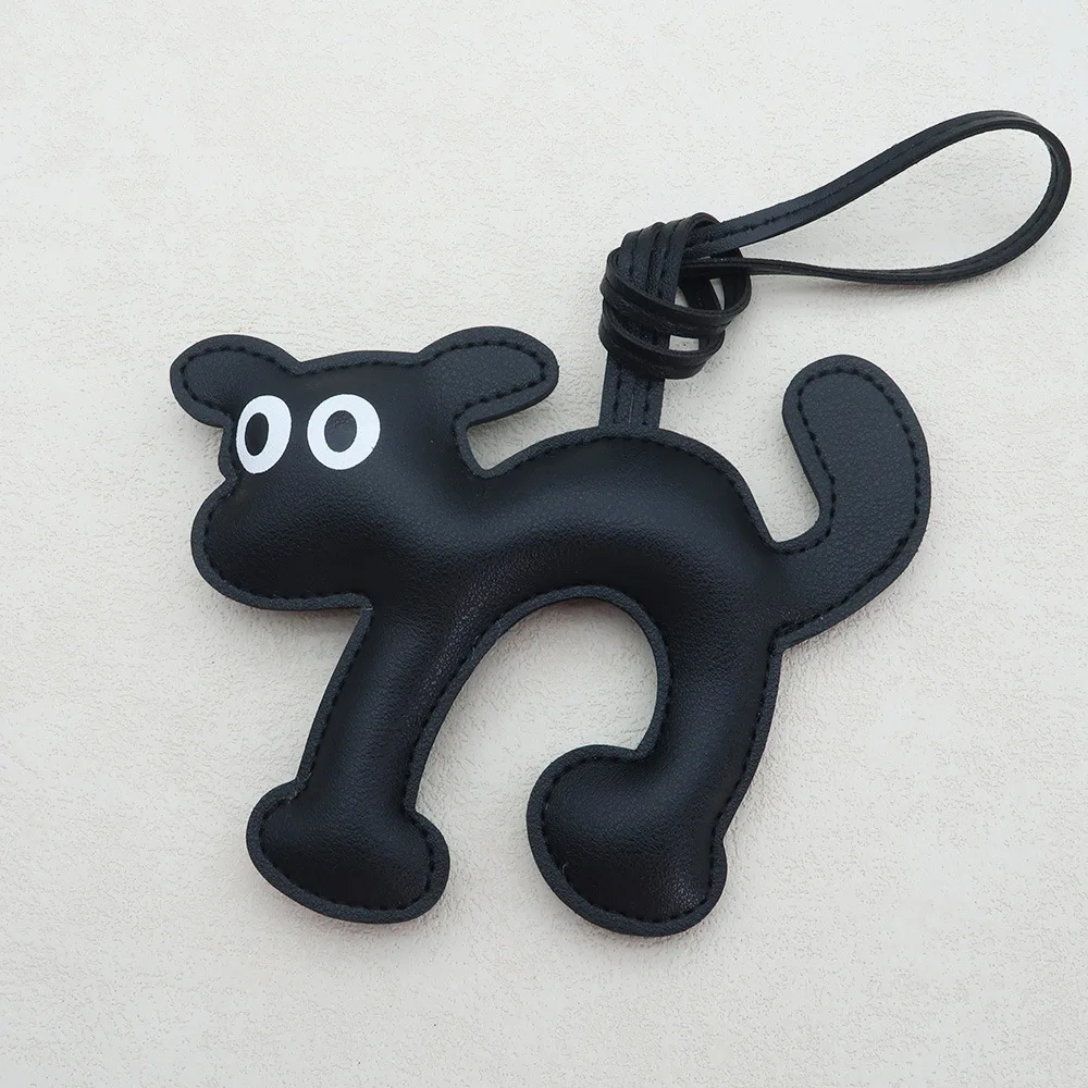 Pu Leather Dog Cat Charms Pendants Keychain Ladies Backpack Pendant Handbag Bag Charm Parts & Accessories