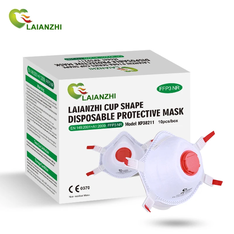 Hot sale facemask ffp3 cup mask disposable protection mask with breathing valve