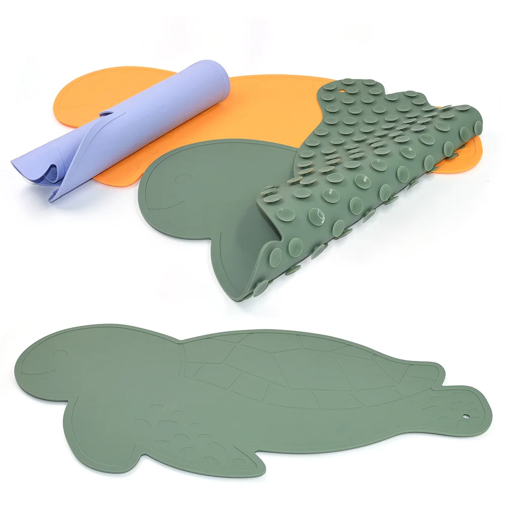 Wolife Original Design Eco-Friendly Silicon Bath Mat Non Slip Bathtub Mat Anti Slip Extra Large Shower Mats For Bathroom