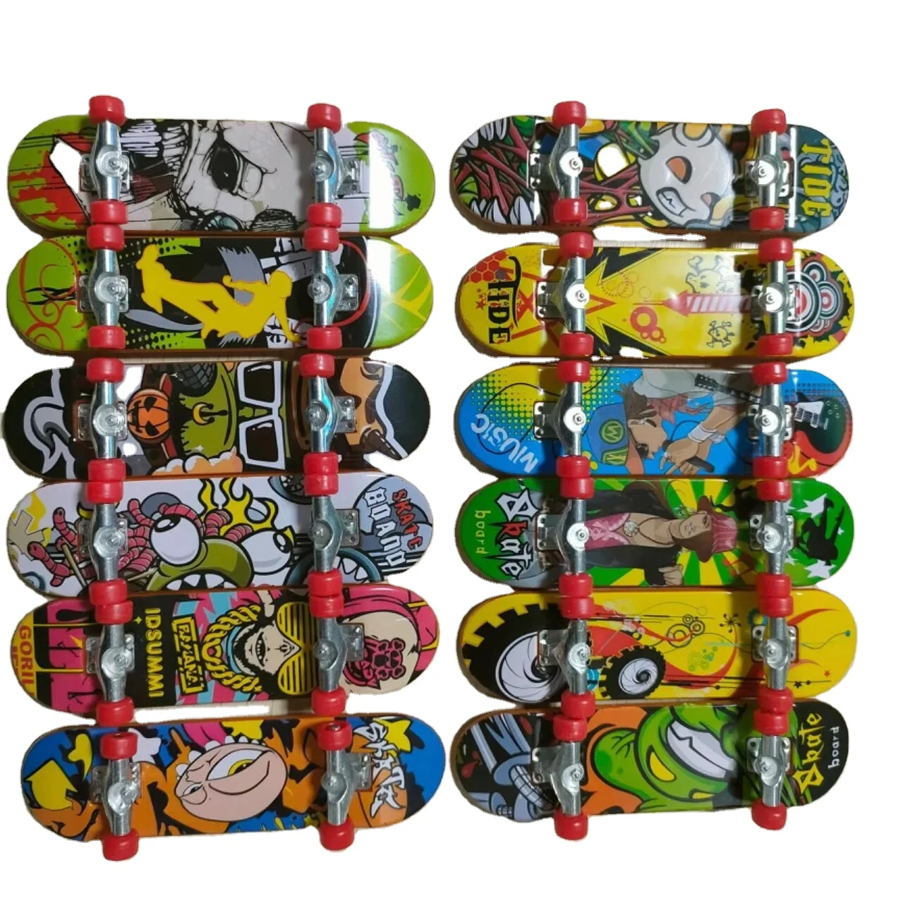 Wholesale Sliding Plate Desk Game Custom Tech Kids Deck Plastic Ramp Mini Finger Skateboard  fingerboard