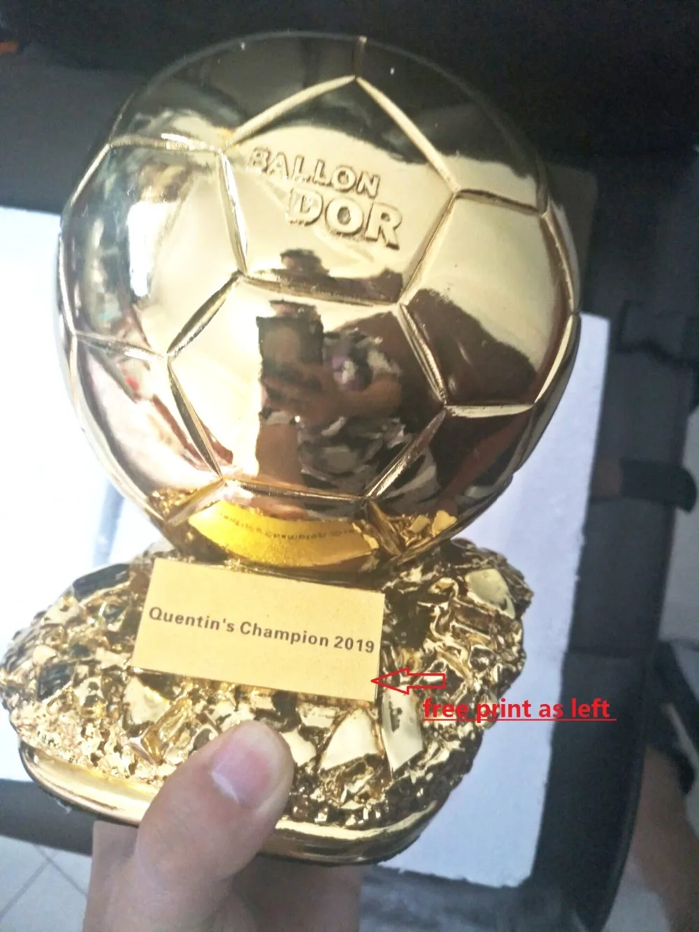 1 piece soccer trophy gift resin crafts trophy final shooting athlete electroplating golden ball award