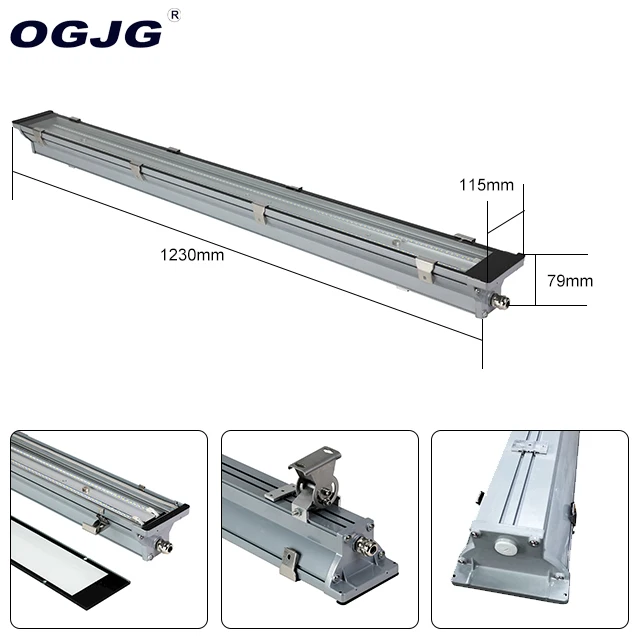 Dimmable surface mounted ip67 waterproof linear luminaires led tri-proof light
