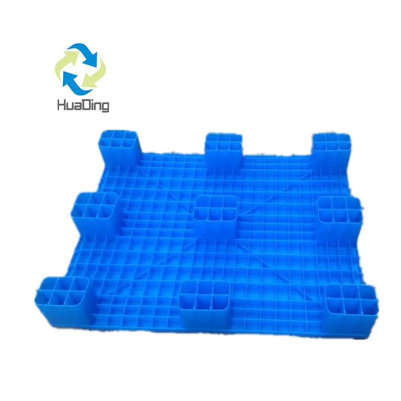 HUADING Tray Pallet for Sale Free Sample Export Plastic Cheap Pp Plastic Pallet 1100 X 1100 X 150mm Single Faced