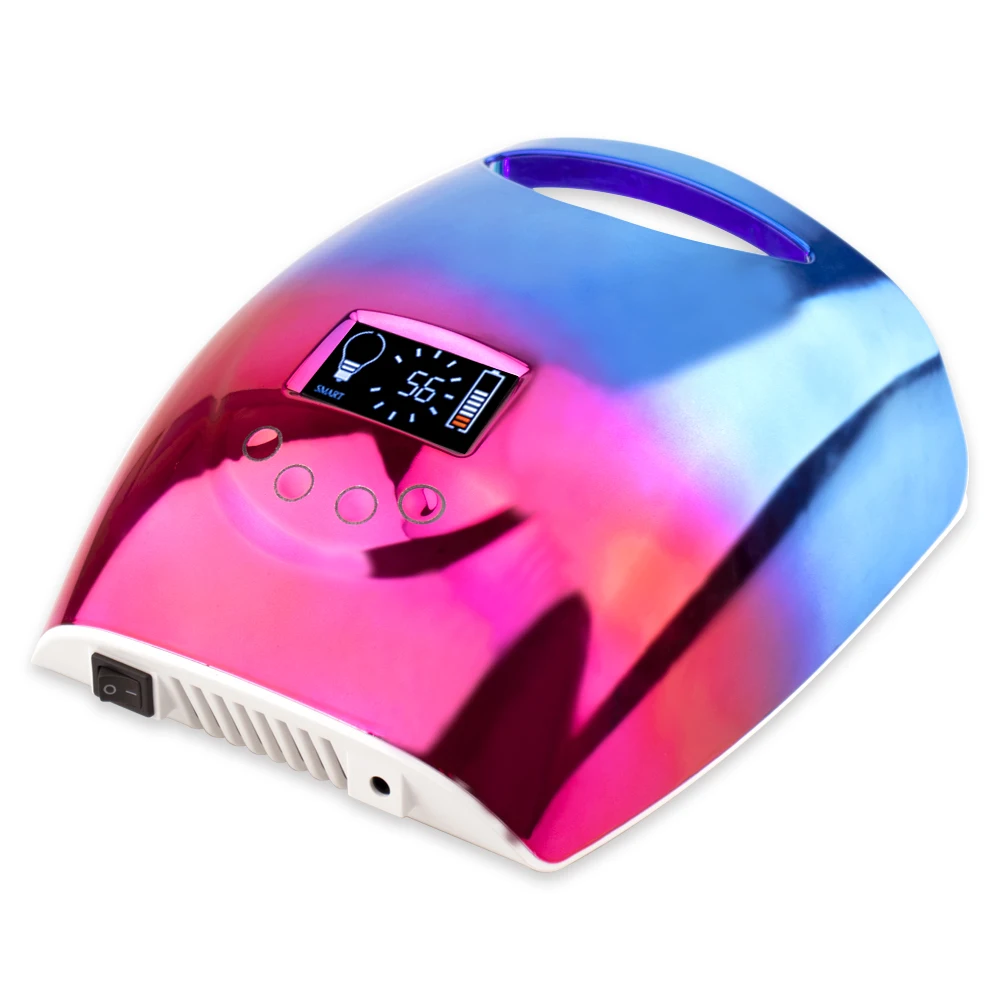 Rainbow Portable Rechargeable Cordless 48W Battery UV Gel Nail Dryer Cat Eye Lamp with 24pcs LED