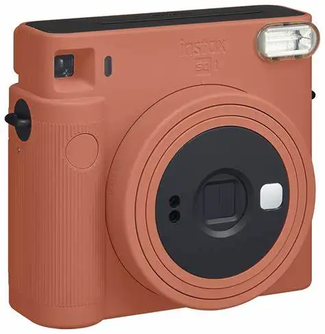 Камера Fujifilm Instax Square SQ1 оранжевого цвета с режимом Селфи