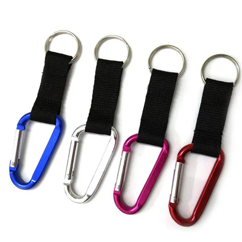 HXY Colorful Carabiner With Webbing Short Lanyard Carabiner Key chain Satin Key Chain Strap Lanyard Carabiner Keyring For Gift
