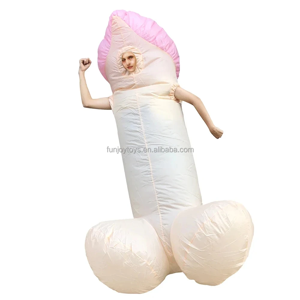 Penis Inflatable Costumes For Adult Sexy Dick Jumpsuit Funny Dress Holiday Halloween Anime Cosplay Suit