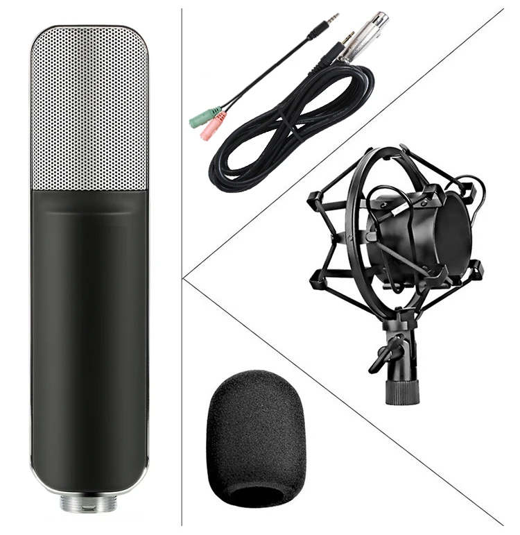 
Q8 Metal Shock Mount Microphone For Recording Vocal Microphone 