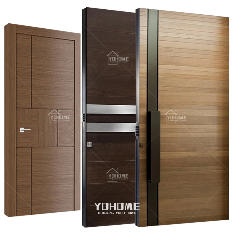 Guangdong yohome customized high quality interior doors and exterior doors modern design wooden door
