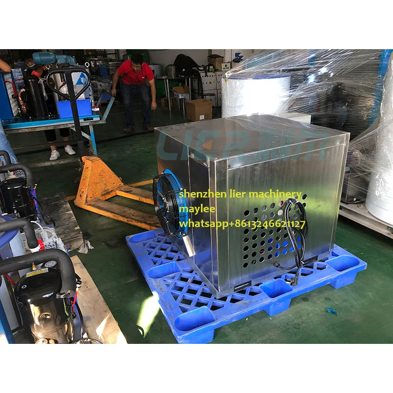 Stainless steel Cover Flake Ice Machine Compact size 500kg Ice Generator for Bakery