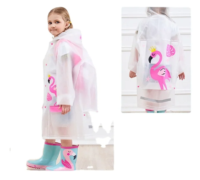 Hot Selling Eva Eco Friendly Raincoat For Kids Light Soft Breathable Rainwear