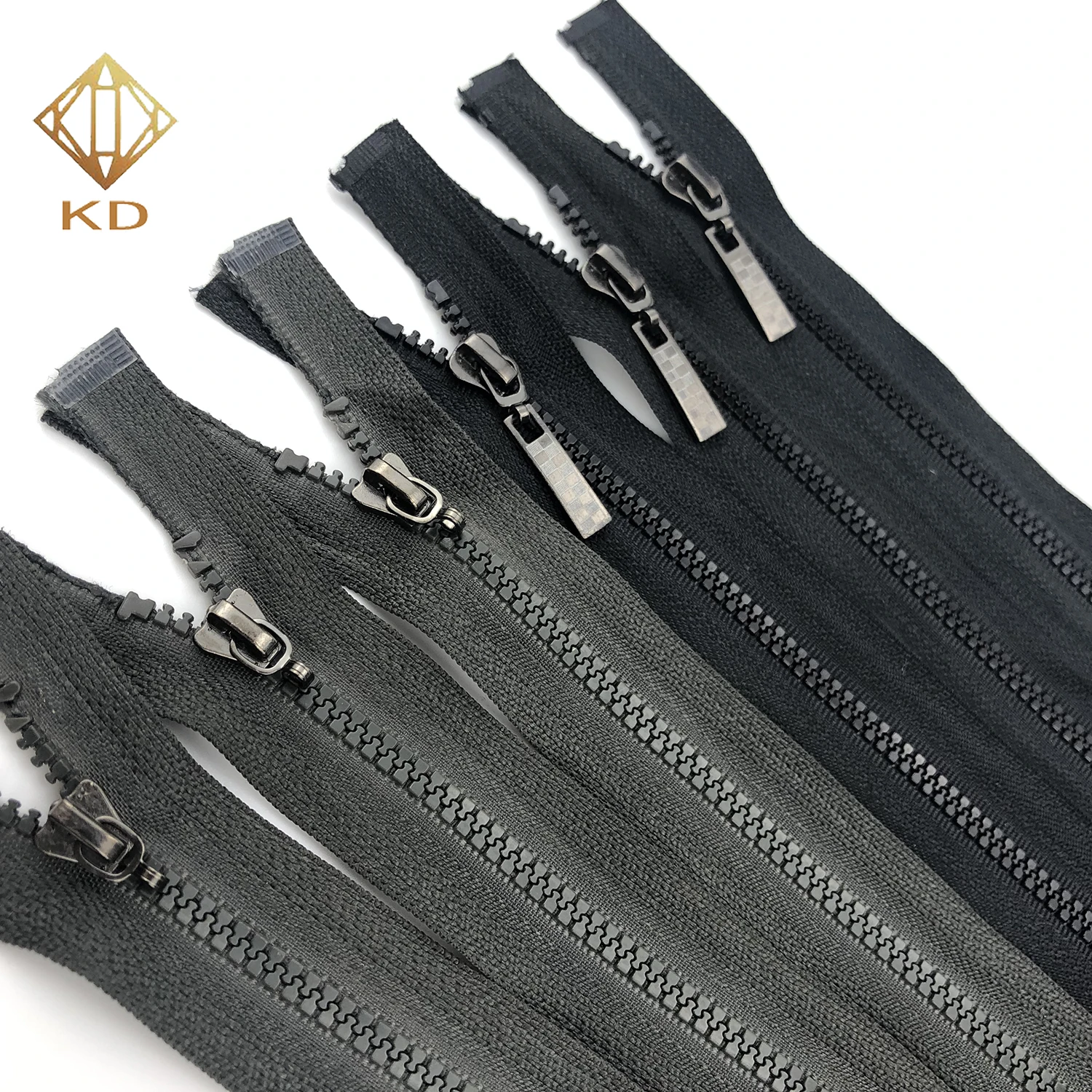 NO.3 Chunky PE Zipper Custom Open Ended zip Plastic Teeth 60cm Resin Zippers