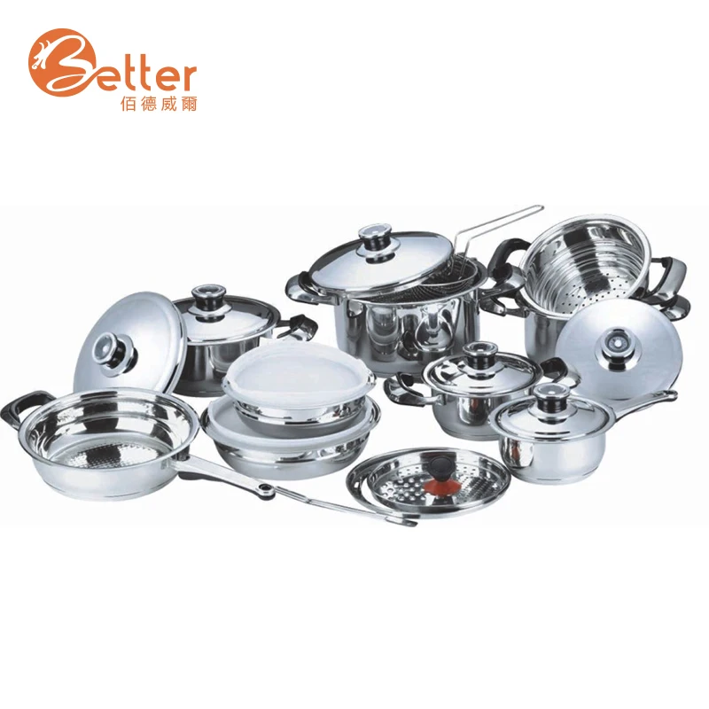 High Technique New Non Stick Pan Set Healthy Stainless Steel Cookware Sets