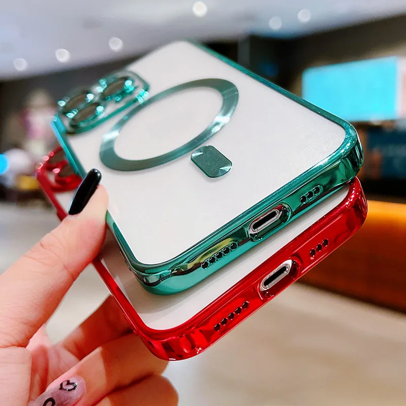 Transparent clear phone case TPU PC Magnetic phone case for for iPhone 14 14 Max 14 Pro Max