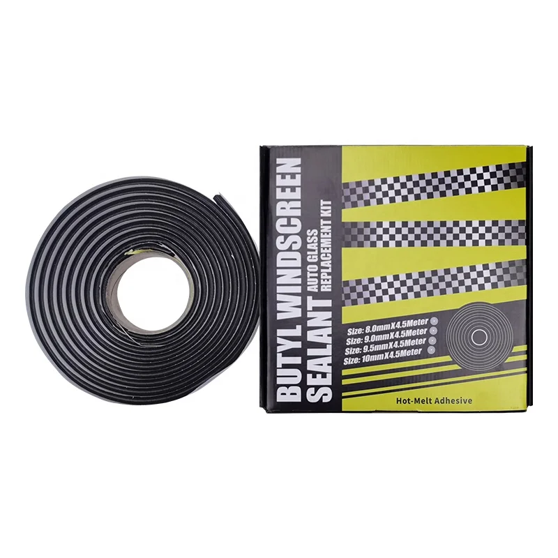 9.5mm*4.57m Automotive Butyl Windscreen Sealant Waterproof Membrane for Car Headlamp Housing Sealing