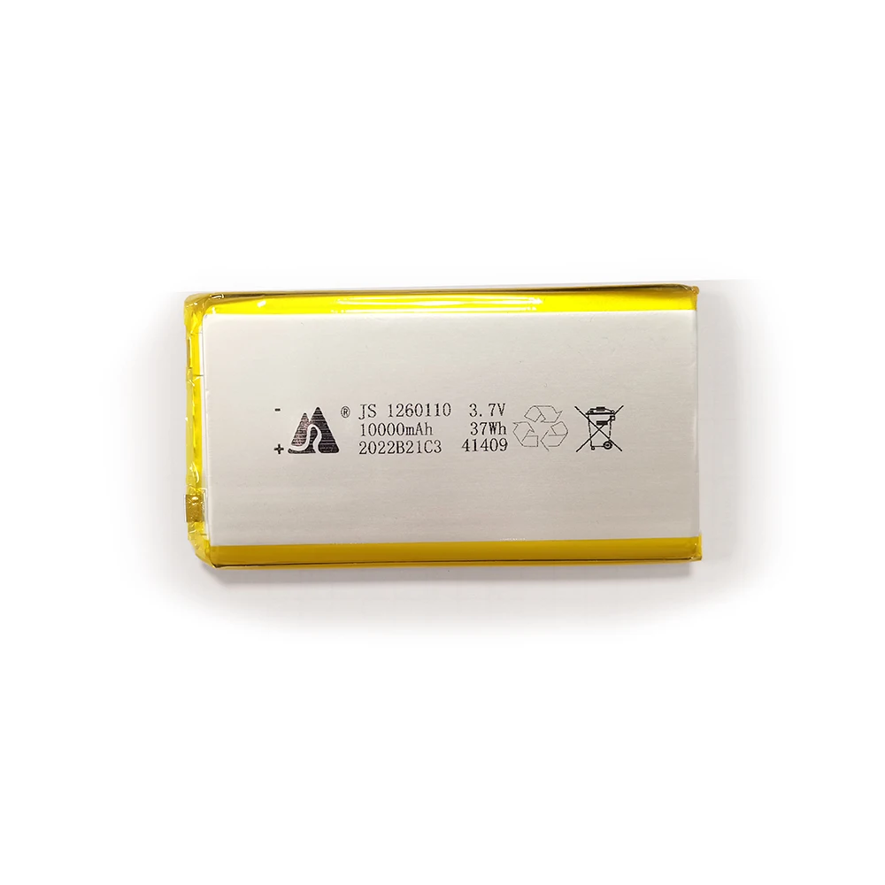 SJY rechargeable li-ion 1260110 power bank 3.7v lithium polymer battery 10000mah lipo