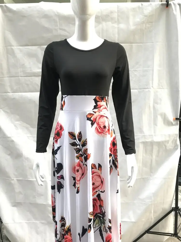 
Clothes women casual dress lady elegant dresses women Floral dress 