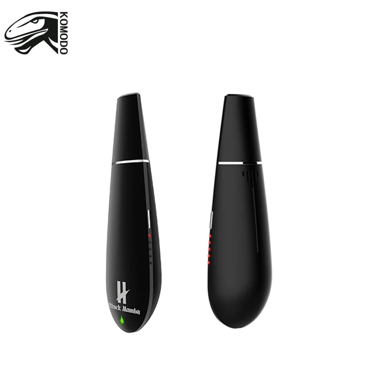 
Factory Supply Black Mamba 30 Seconds Fast Heating Dry Herb Vaporizer Built In 1600mAh Battery 