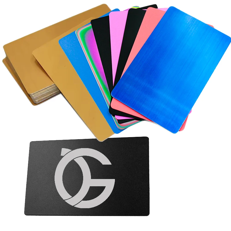 Metal Business Card Souvenir Gift Personalized Sliver Stainless Steel Gold Custom Laser Engraving Blank Metal Business Cards