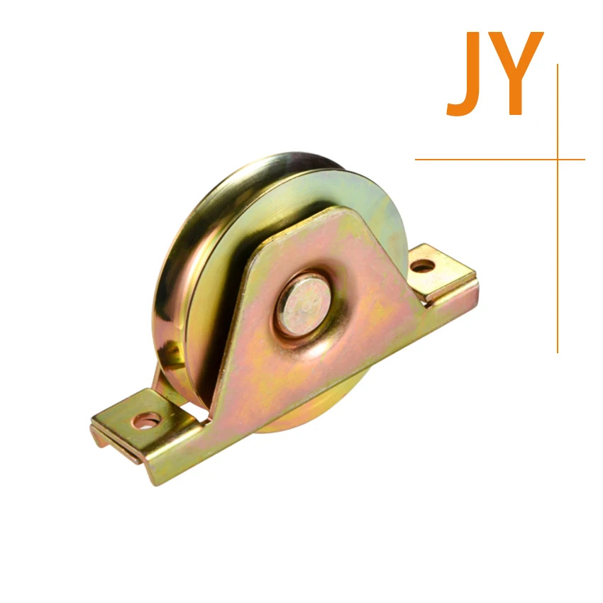 Single Bearing Guide Lead Block Caster Wheel Pulley with U/Y/V Groove with Separated Bracket for Industrial Equipment