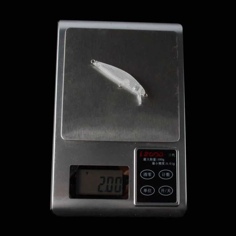 100pcs Unpainted Jerkbait Fishing Lure Blanks 5.6cm 2g Minnow Bait Fishing Clear Blank Hard Plastic Lure
