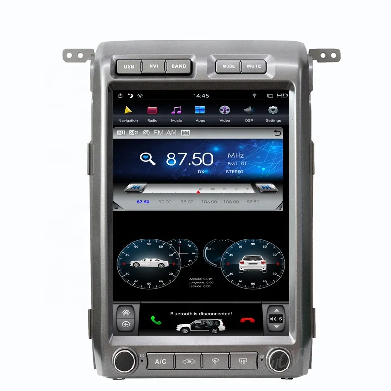  Экран Tesla Android PX6 для Ford Raptor F150 2009 - 2014 автомобильный мультимедийный плеер стерео радио GPS Navi головное устройство