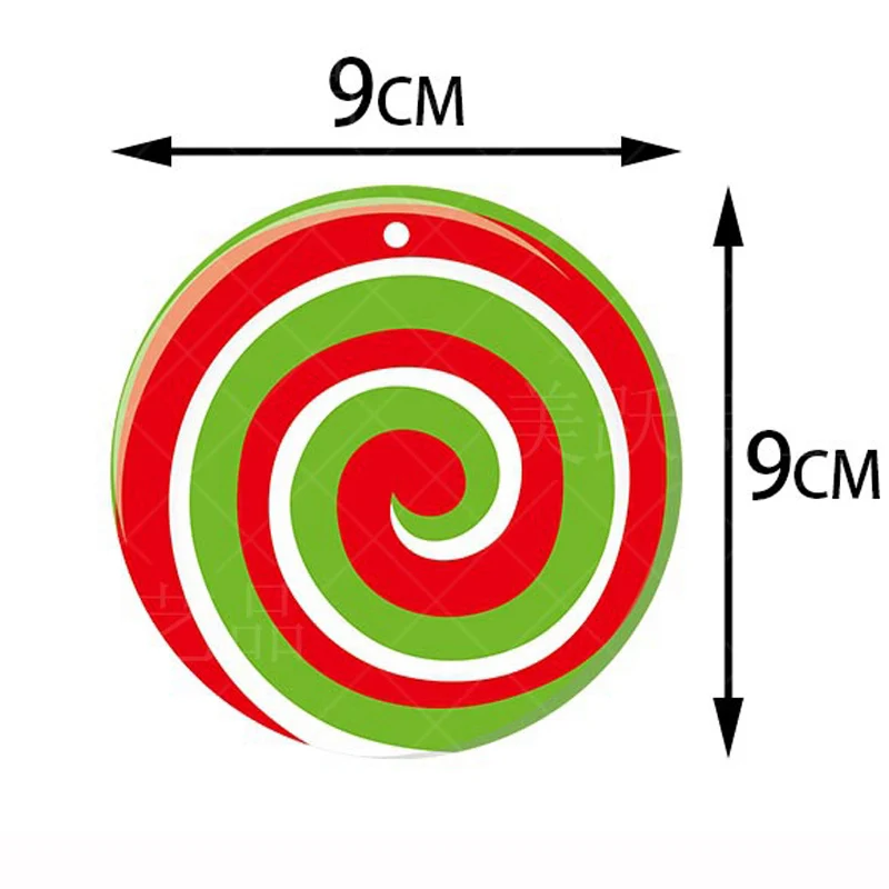 (16 Pcs/pack) ColorfulCandy Paper Pendant flakes Hanging Christmas Decorations Crafts Xmas Tree Hanging Gift Tags Handmade DIY