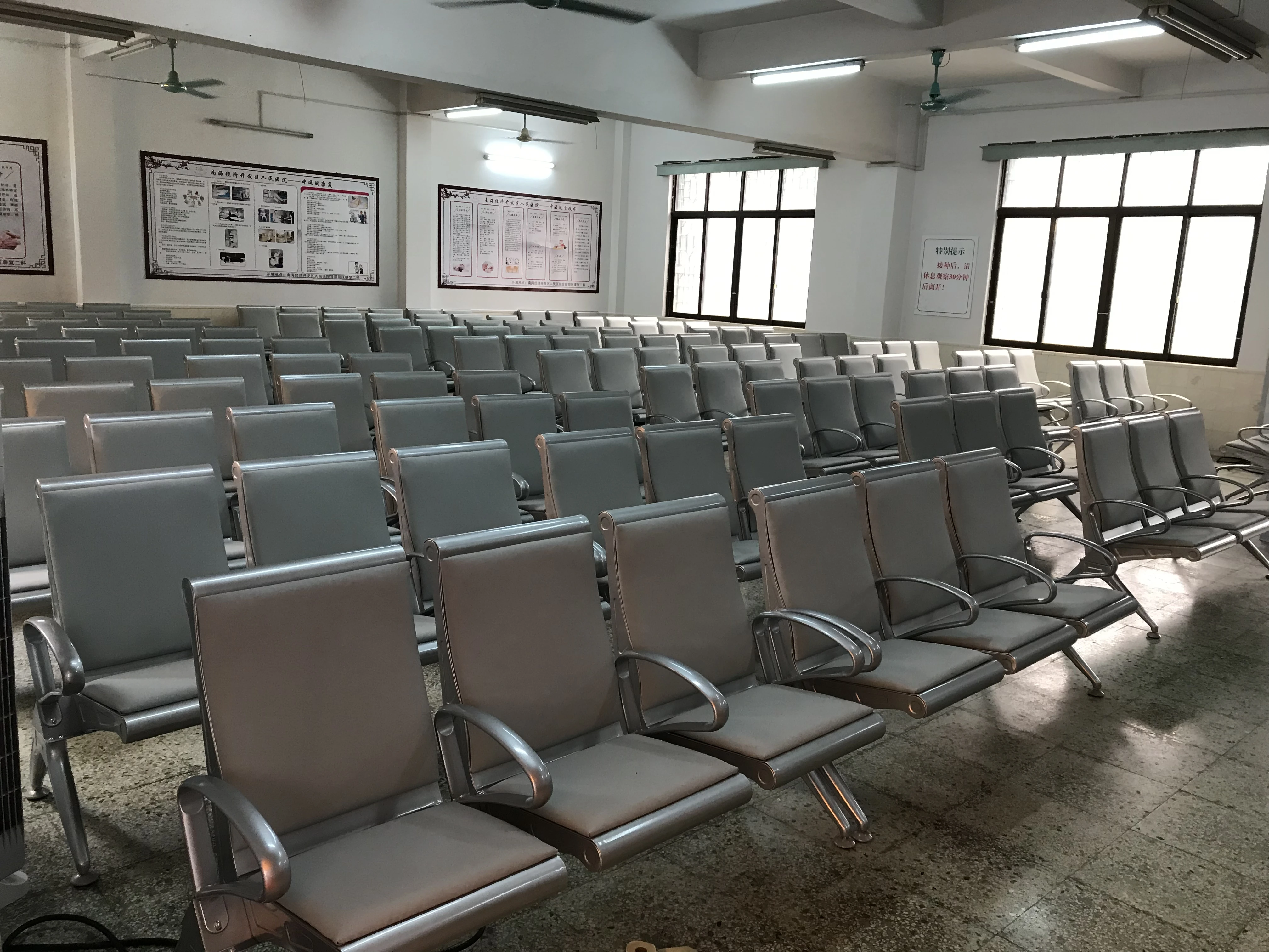 Bus station waiting area chair hospital airport with PVC leather  5-seater waiting chair