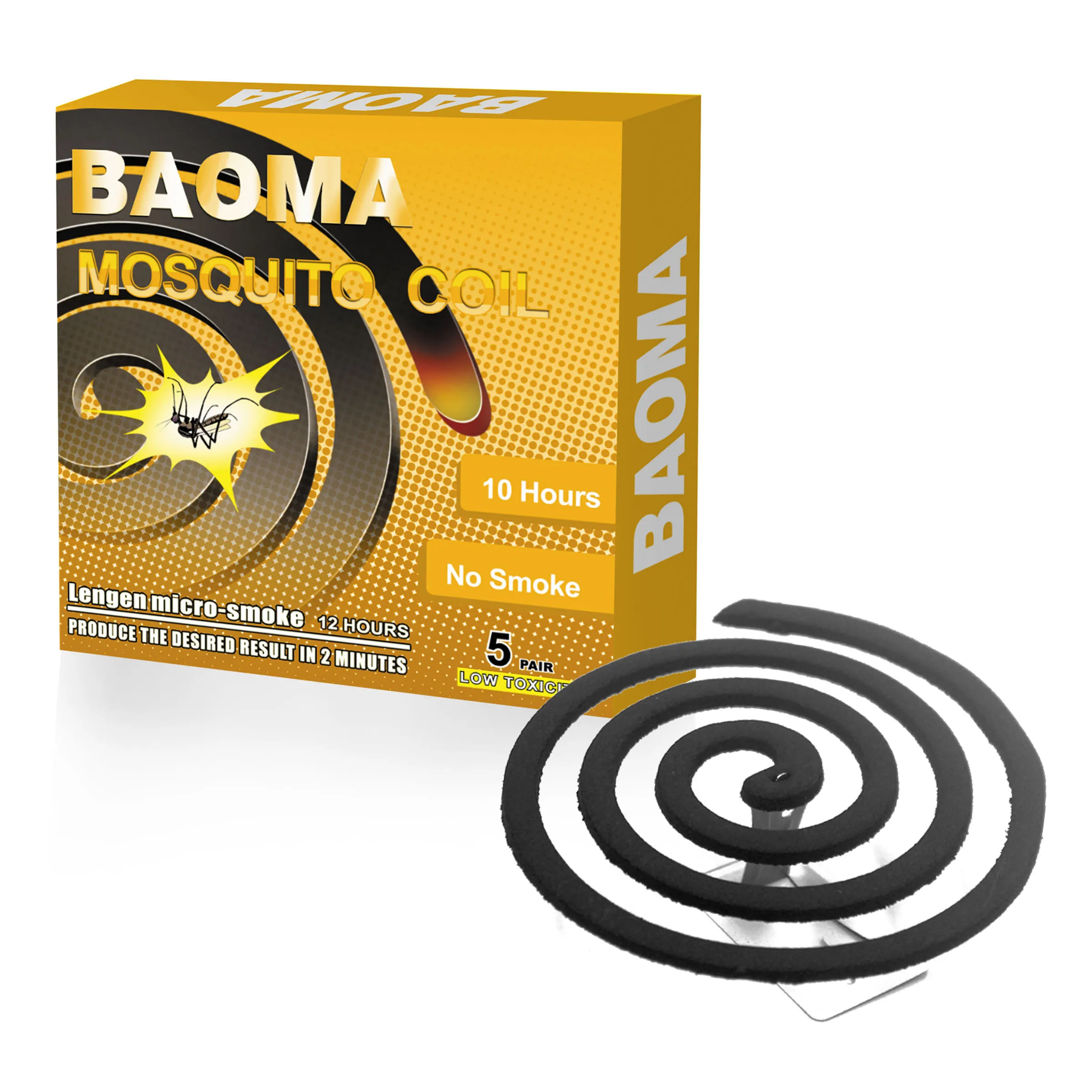 Hot Sell BAOMA Black Killer  Smokeless Repellent Mosquito Coil