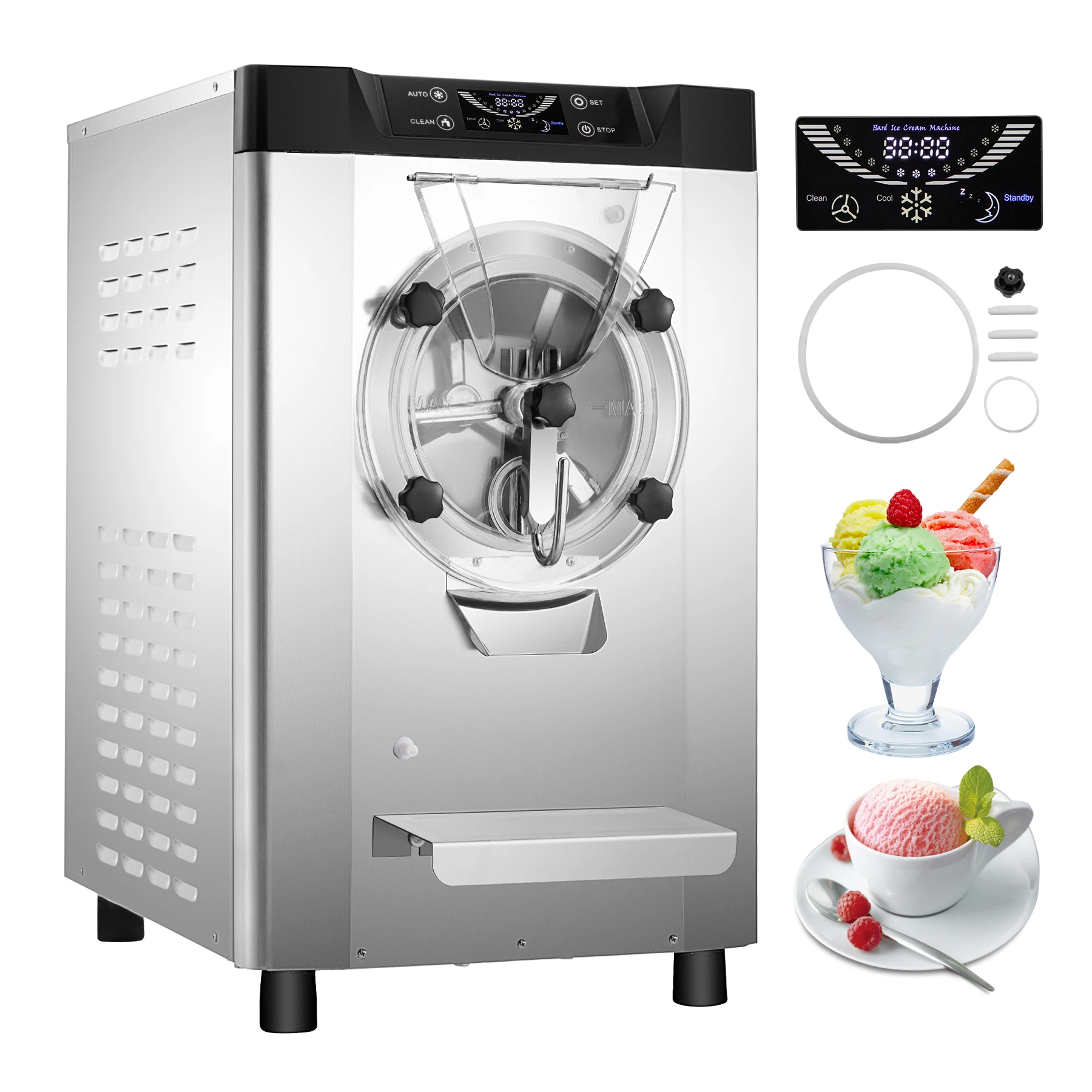 Gelato Machine Batch Freezer Ice Cream Making Automatic Ice Cream Makers Commercial Hard Ice Cream Machine For Business Sale